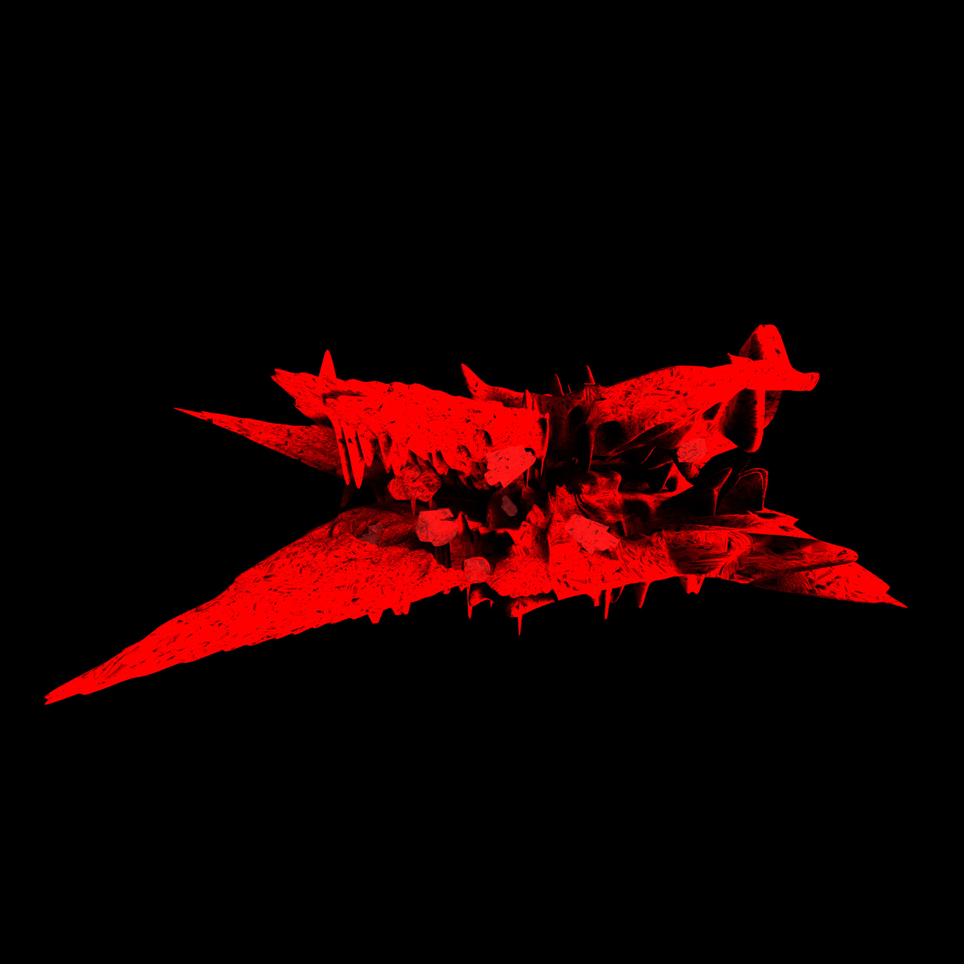 Loud red silhouette
