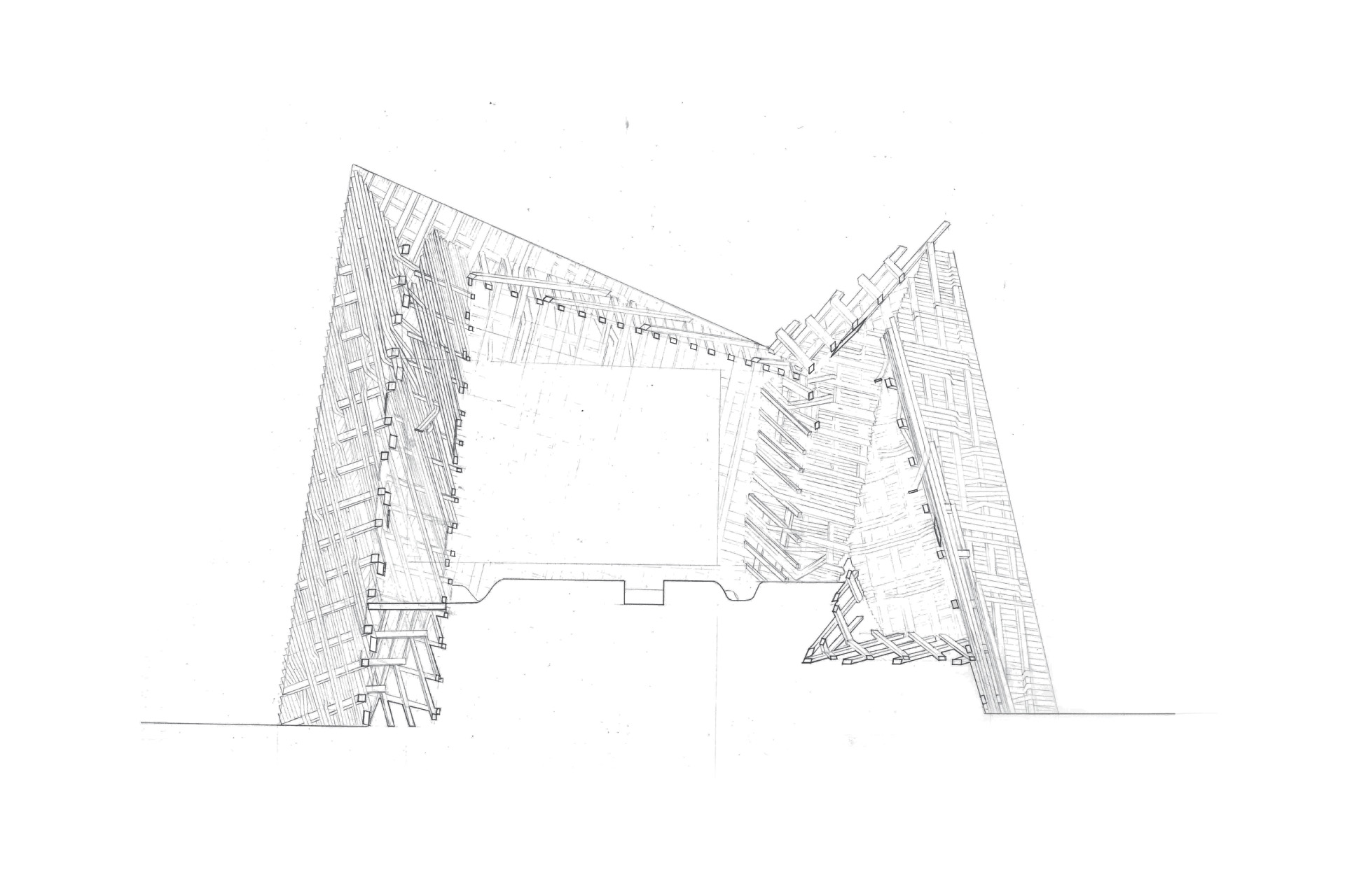 Hand drawing of the threshold